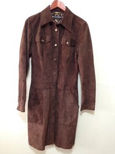 Dolce & Gabbana Suede Jacket Size 44 It/8 Us Leather Trench Italy I306