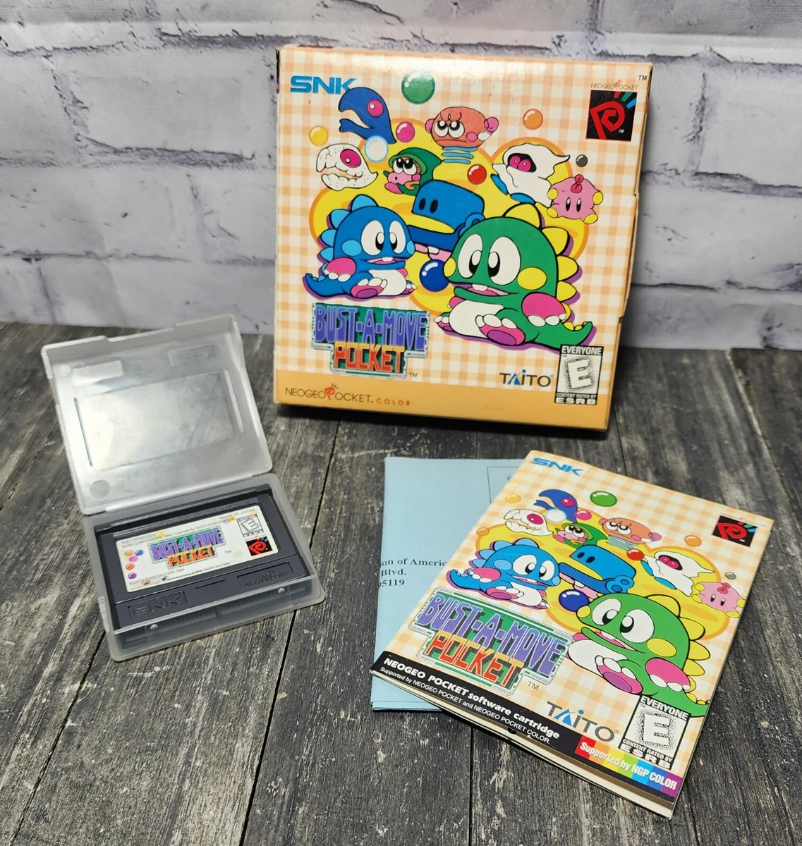 Bust A Move Pocket Neo Geo Pocket Color Game COMPLETE with Case & Manual SNK