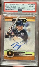 2021 Topps Five Star Mike Piazza Orange Autograph /5 PSA 10!