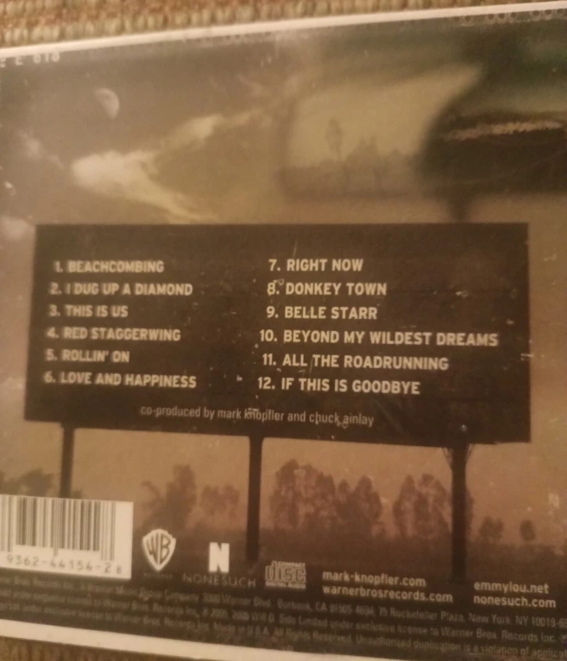 ALL THE ROADRUNNING W/ MARK KNOPFLER AND EMMYLOU HARRIS, MUSIC CD Foto 2 de 4