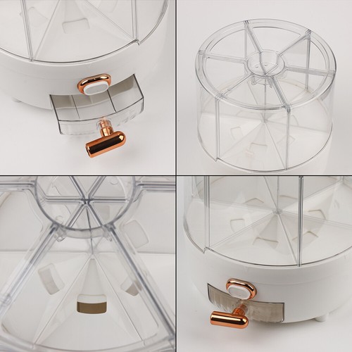 6-Grid Rice Dispenser 360° Rotating Dry Food Cereal Kitchen Storage Container UK - Picture 13 of 15