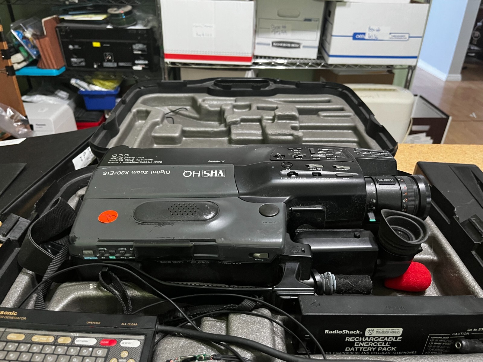 JC Penney VHS Movie Camcorder With Original Hard Case, Battery Charger and more