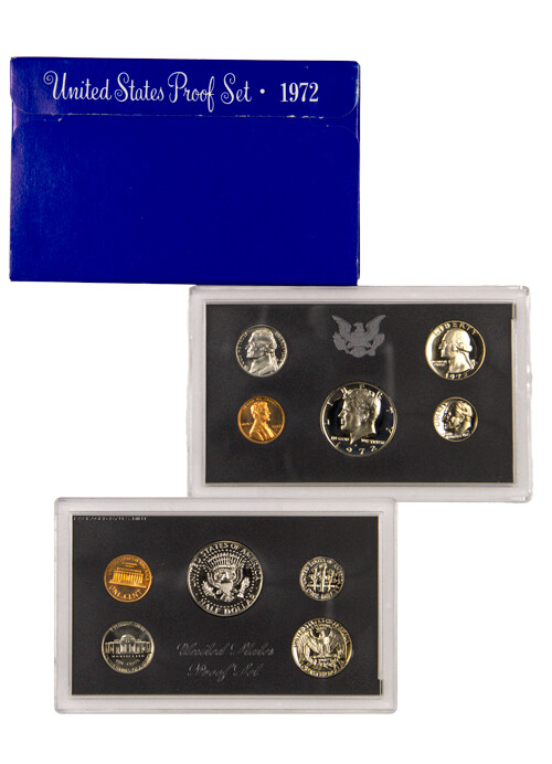 1972-S US PROOF SET GEM BRILLIANT--5-Coin w/ Box--FREE SHIPPING