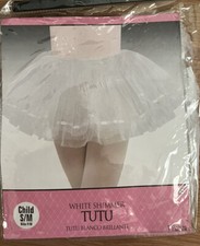 White Childs Small/Med TUTU Birthday Halloween Costume Accessory 4 