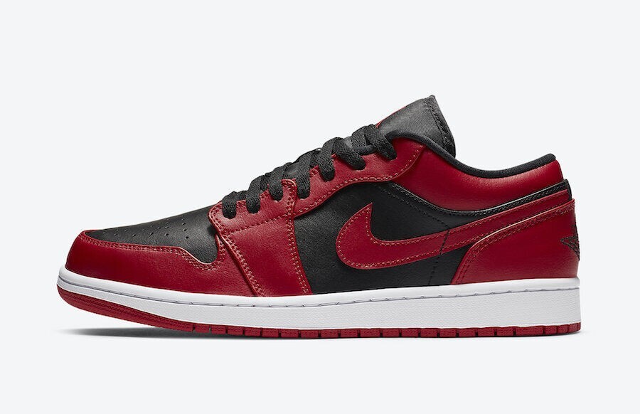 Nike Air Jordan 1 Low (GS) Size 6Y Reverse Bred Black / Gym Red
