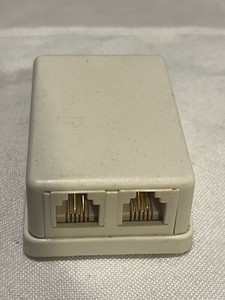 Dual Modular Phone Jack Surface Mount with Wiring Block