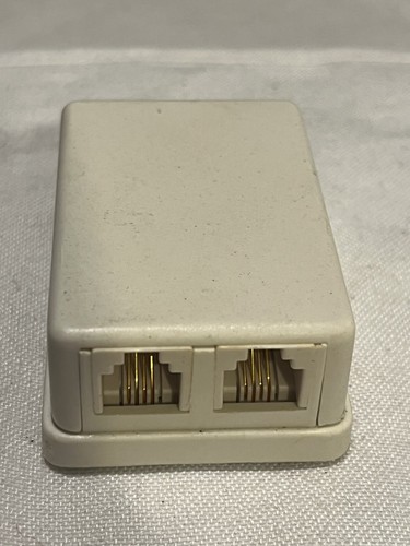 Dual Modular Phone Jack Surface Mount with Wiring Block