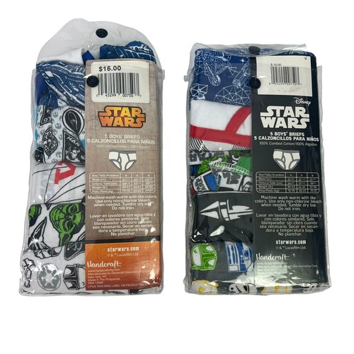 Handcraft STAR WARS Boy’s Briefs Size 4 Package of 5 Briefs Multi Colors Lot/2 - Picture 2 of 6
