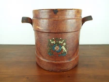 Antique Ammunition Box 1920s Military English Leather Carrying Case Monkey Keg