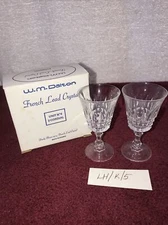 NIB~W M Dalton French Lead Crystal Verite Pattern Cordial Glasses