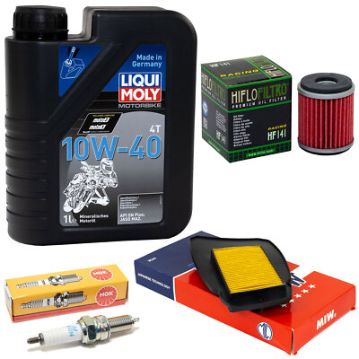 Set Wartung für Yamaha MT 125 XSR 125 20-23 Öl 1L Luftfilter Ölfilter Zündkerze