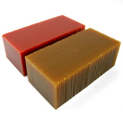 ORANGE & GOLD WACHS SCHNITZBLOCK SET SCHMUCK WACHSAUSSCHMELZGUSS - TC0134INTR