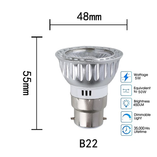 Dimmable Dc24v Led Spotlight Gu10 36/degree Beam Angle Bulbs Red Blue Green 5w - Picture 11 of 25