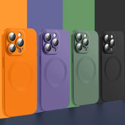 Handyhülle für iPhone 16 15 Pro Max 14 13 MagSafe Flüssigsilikon Magnetisch Case - Bild 1 von 4