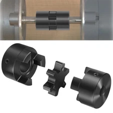 1/2" to 3/4" L075 Flexible 3-Piece L-Jaw Coupling Set & Buna-N NBR Rubber Spider