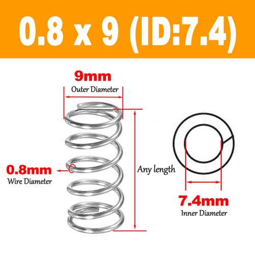 Compression spring 0.8mm, 304 stainless steel Length 5 to 120mm Pressure spring - Picture 23 of 29