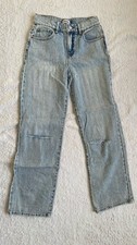NWT RSQ Wide Leg Jeans Girls Size 14 Distressed Light Wash Baggy 90s Y2K