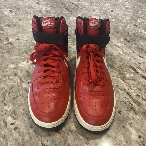 Nike Air Force 1 High Top Shoes – Red/Black – Men’s Size 9 – Style 315121-009 - Picture 2 of 13