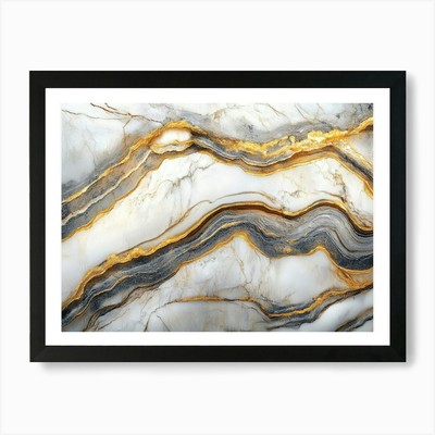 Textur aus weißem Marmor mit Grau ein gerahmtes Wandbild Poster Leinwanddruck Bild