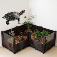 Elevated Turtle Habitat Box Ecological Breeding Box Panoramic Landscaping Box