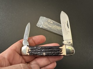 Navaja de bolsillo canoa Queen #64 vintage años 50 EE. UU.