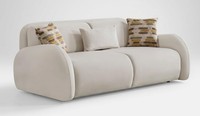 Sofa Modern Weiß Bequem Couch 3-Sitzer Polstersofa Wohnzimmer