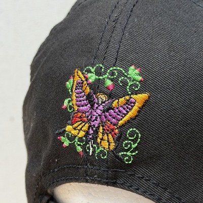 Ed Hardy  Royal Blue Butterfly Embroidered Cap Ed Hardy Trucker Hat Kids Butterfly Fairy Embroidered Y2K  main image 3