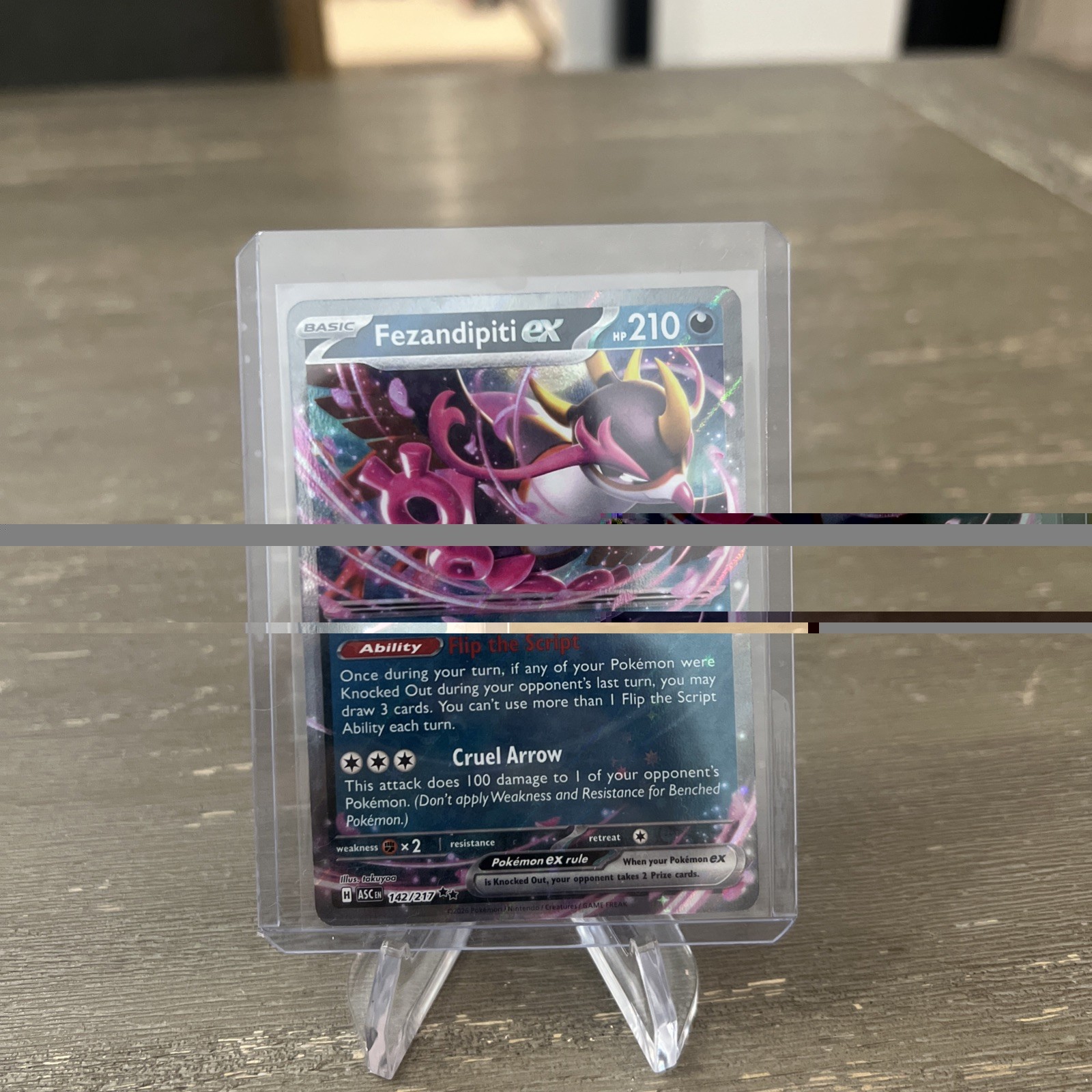 Pokemon Fezandipiti ex 38/64 Scarlet & Violet Shrouded Fable Flip The Script