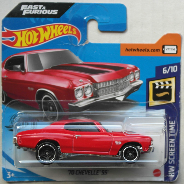 Hot Wheels 1970 Chevy Chevrolet Chevelle SS Rot Fast & Furious Neu/Ovp HW Car 70-image