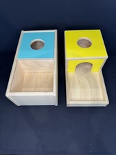 Lot Of 2 Lovevery Wooden Box Ball Drop Toy Montessori Toy No Balls, Just Boxes