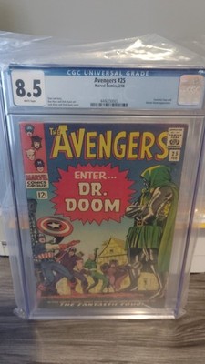 The Avengers #25 cgc 8.5 1966 White Pages Marvel Comics Dr. Doom Appearance *S12