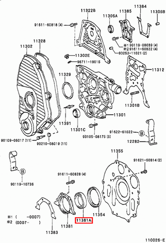 Genuine Hilux LN170 LN167 LN166 LN165 2L 3L 5L Rear Main Oil Crankshaft Seal - Picture 17 of 20