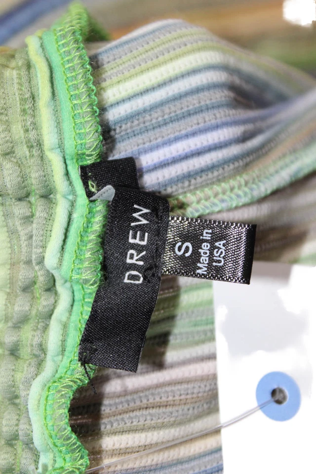 Drew Womens Cropped Striped Blue Pants Size S - Image 4 of 4