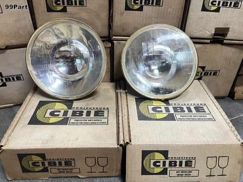 CIBIE IODE 45 FOG LAMP Driving Lamp  A PAIR Clear lens 160 mm. Made in Frence
