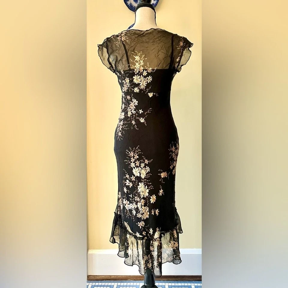 Rampage | Y2K Whimsigoth Floral Fit & Flare Midi Dress, Size 5 - Image 2 of 4