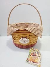 1999 Longaberger Homestead Basket Combo Includes Liner Protector & Tie-on 