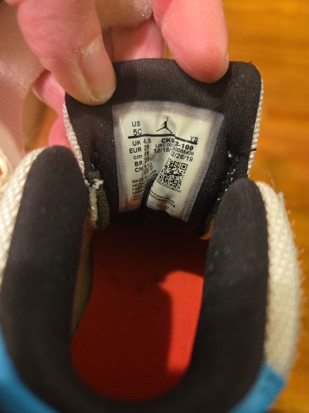 Nike Jordan 6 Rings White/Light Blue Fury-Cyber TD Toddler Size 5C thumbnail 10