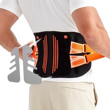 Back Brace for Lower Pain Women and Men with 3D Support Large, Black