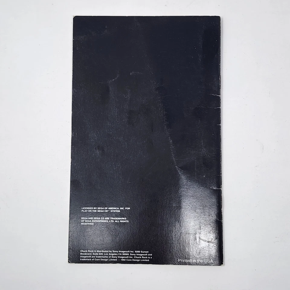 Chuck Rock (Sega CD) Instruction Manual Only - Image 2 of 3
