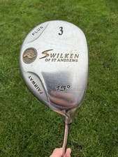 ✅Swilken of St Andrews 3 Wood Plus - 15°- True Temper Steel R Flex Shaft- RH✅