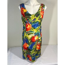 Jams World Large Dress Sleeveless Mango Design Rayon
