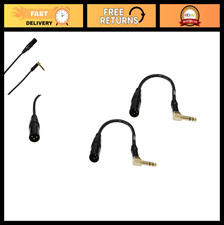 1 Ft Right Angle TRS to XLR Male Audio Cable - 2 Pack, Studio Quality, Low Noise