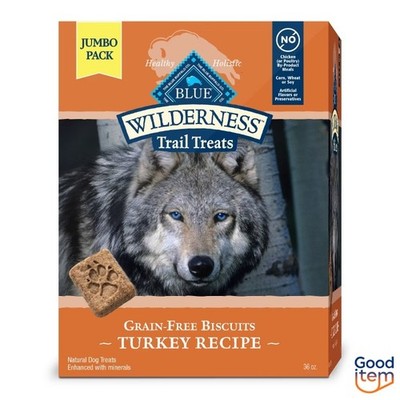 Blue Buffalo Wilderness 100% Grain-Free Biscuits Turkey Recipe Crunchy  - 36oz