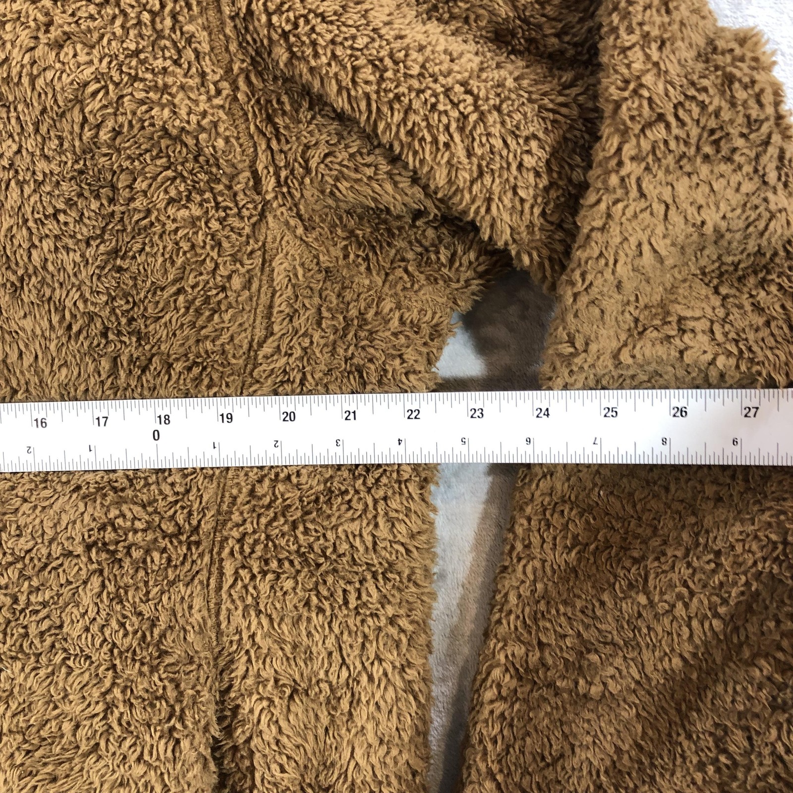 Uniqlo Jacket Womens Large Brown Fleece Full Zip High Pile Sherpa 341-440593 thumbnail 3