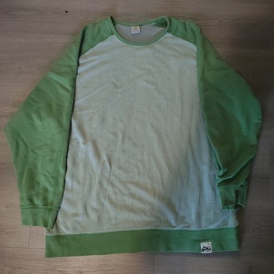 90s Nike BRS Blue Ribbon Sports Knit Green & White Sweater 4XL Rare Size