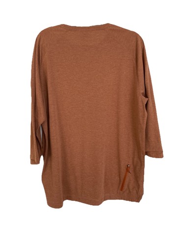 Patagonia Worn Wear 3/4 Sleeve Shirt Crewneck Size XL Back Zipper Pocket Orange - Bild 4 von 7