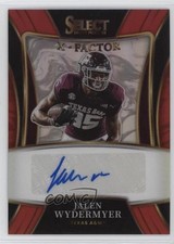 2022 Select Draft Picks X-Factor Signatures Red Prizm Jalen Wydermyer Auto 0nr3