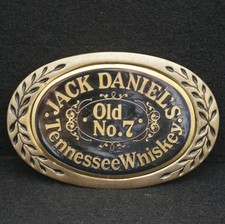 WA15127 1970s  JACK DANIEL'S  OLD NO. 7 TENNESSEE WHISKEY SOLID BRASS BUCKLE