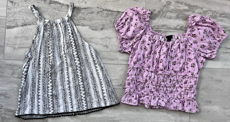 Girls L 10-12 Summer Halter Tank And Ruffle Shirt Lot Old Navy And Art Class