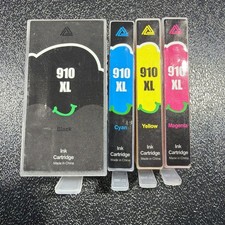 4-pk 910XL 910-XL Ink Cartridges Black  Color Replacement for HP 1 ea of CMYK 